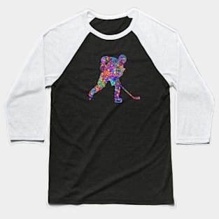 Ice hockey player watercolor art Baseball T-Shirt